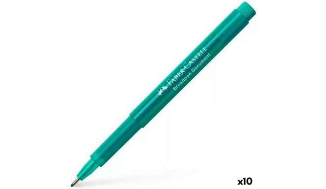 Felt-tip pens Faber-Castell Broadpen Document Turquoise (10 Units)