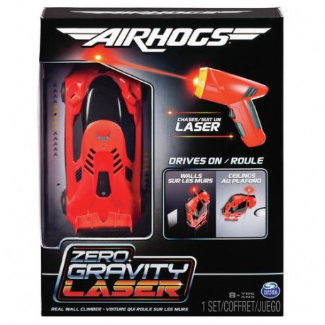 Air Hogs , Zero Gravity Laser, Laser-Guided Wall Racer, Wall Climbing Race Car, Red