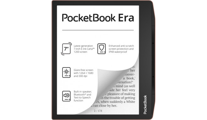 PocketBook Era 7" 64GB, черный/sunset copper