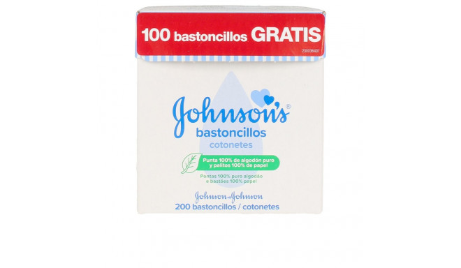 JOHNSON'S BABY BASTONCILLOS algodón 100% - palitos papel 200 u
