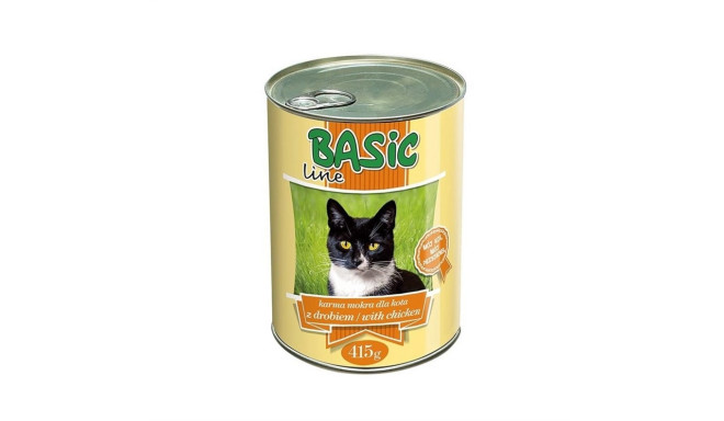 BASIC LINE WET CATS FOOD CHICKEN 415G