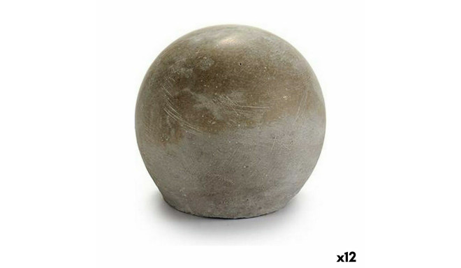 Decorative Figure Grey Cement Ball (10 x 10 x 10 cm) (12 Units)