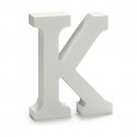 Letter K Wood White (2 x 16 x 14,5 cm) (24 Units)