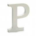 Letter P Wood White (1,8 x 21 x 17 cm) (12 Units)