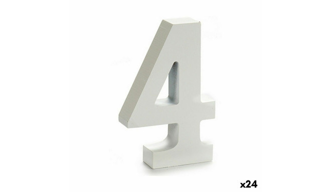 Numbrid Pincello 1711067 4 Valge 2 x 16 x 14,5 cm (24 Ühikut)