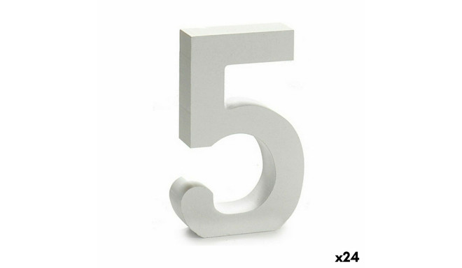 Numbrid Pincello 1711068 5 Valge 2 x 16 x 14,5 cm (24 Ühikut)