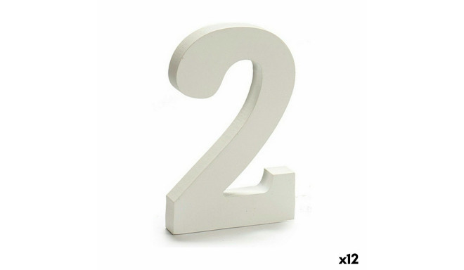 Numbrid Pincello 1711029 2 Valge 1,8 x 21 x 17 cm (12 Ühikut)