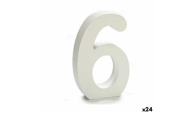 Numbrid Pincello 1711069 6 Valge 2 x 16 x 14,5 cm (24 Ühikut)
