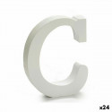 Letter C Wood White (2 x 16 x 14,5 cm) (24 Units)