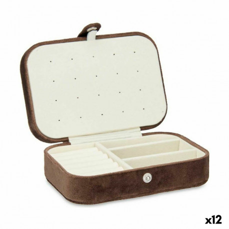 Gift Decor watch box Velvet 16.2x6x11.5cm 12pcs, brown