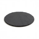 Slate Effect Ceramic Tray Quid Select Circular Black (25 cm) (12 Units)