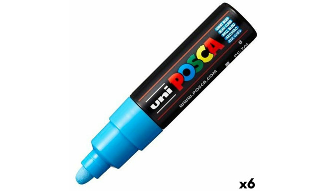 Marker pen/felt-tip pen POSCA PC-7M Light Blue (6 Units)