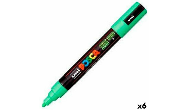 Marker pen/felt-tip pen POSCA PC-5M Light Green (6 Units)