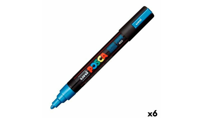 Vilt POSCA PC-5M Sinine (6 Ühikut)