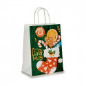 Paper Bag Christmas Stocking Paper Green (35 X 21 X 11 cm) (12 Units)