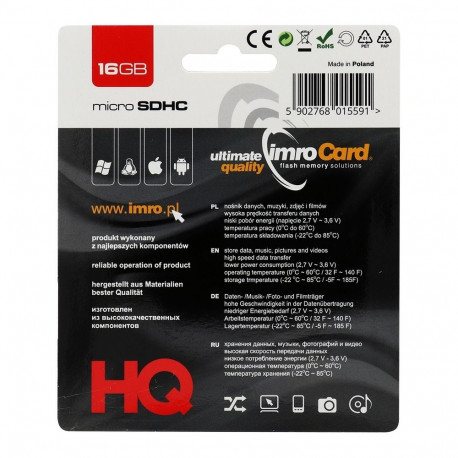 IMRO mälukaart microSDHC 16GB