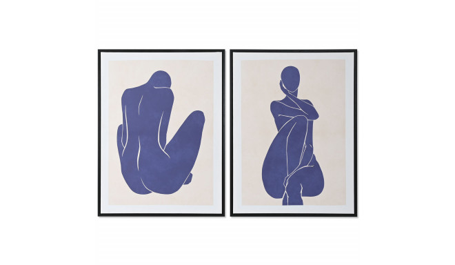 Glezna DKD Home Decor Dāma 60 x 4 x 80 cm Moderns (2 gb.)