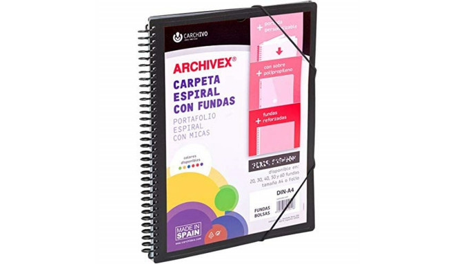 Organiser Folder Carchivo Archivex-Star Black A4