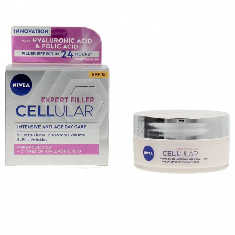 NIVEA CELLULAR FILLER hialurónico & fólico crema día SPF15 50 ml