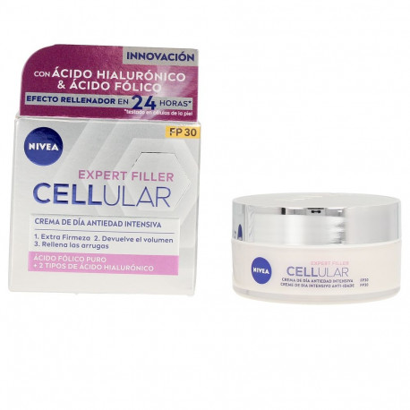 NIVEA CELLULAR FILLER hialurónico & fólico crema día SPF30 50 ml