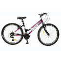 BICYCLE MTB WX100 R:26" F:18"/BLACK/PINK WHISPER