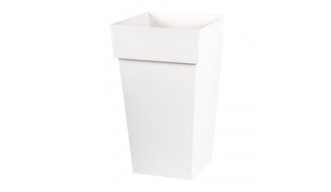 Plant pot EDA Tuscan Squared White polypropylene (39 x 39 x 65 cm)