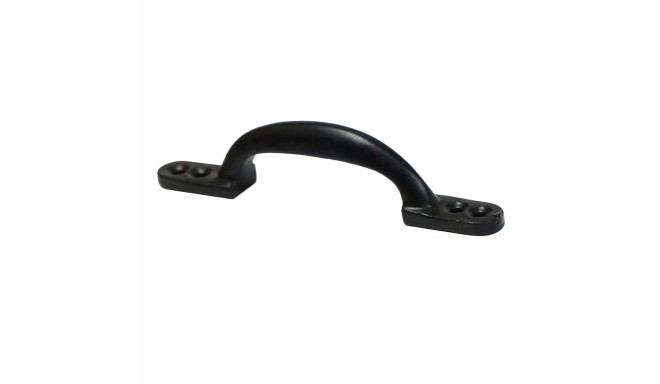 Door handle EDM 85612 Black Steel 155 mm