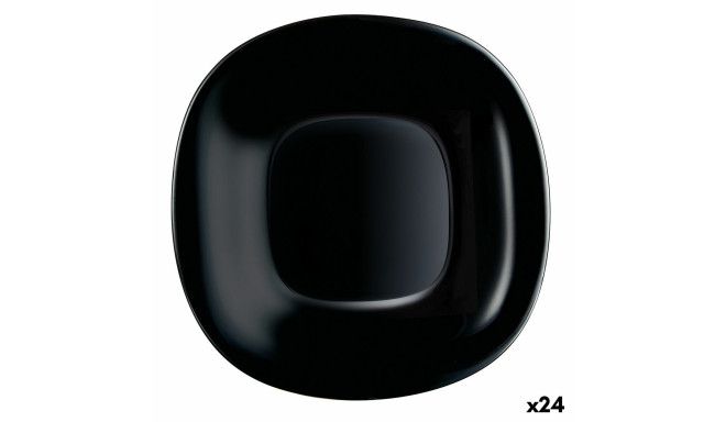 Dessert dish Luminarc Carine Black Glass (19 cm) (24 Units)