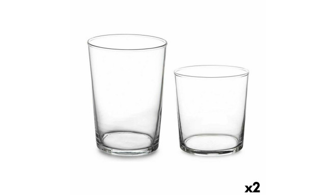 Set of glasses Bistro Transparent Glass (380 ml) (2 Units) (510 ml)