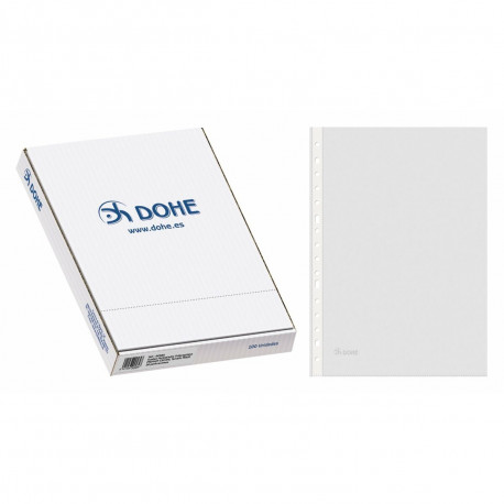 Katted DOHE Premium Cristal Perforeeritud Läbipaistev Din A4 (100 Tükid, osad)