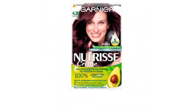 GARNIER NUTRISSE CREME coloración permanente 100% cobertura #4.26-violín 3 u