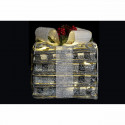 Set of decorative boxes DKD Home Decor LED Metal Rattan Snowfall (25 x 25 x 29 cm)