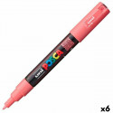 Marķieris POSCA PC-1M Coral Rozā (6 gb.)