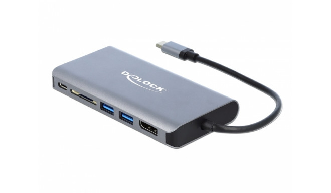 DeLOCK USB-C docking station 4K - HDMI / DP / USB 3.0 / SD / LAN / PD 3.0