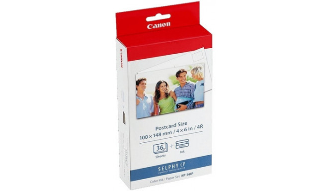 Canon photo paper + ink cartridge KP-36IP 10x15cm 36 sheets (open package)