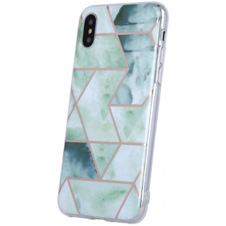 TelForceOne kaitseümbris Geometric Marmur Samsung Galaxy A03S, roheline