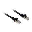 Sharkoon network cable RJ45 CAT.6a SFTP LSOH black 0,5m - HalogenFree