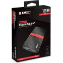 Emtec external SSD 128GB X200 USB 3.2 C, black/red