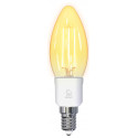 DELTACO SMART HOME LED filament lamp, E14, WiFI 2.4GHz, 4.5W, 400lm, dimmable, 1800K-6500K, 220-240V