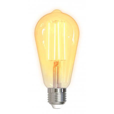 LED filament lamp DELTACO SMART HOME E27, WiFI 2.4GHz, 5.5W, 470lm, 1800K-6500K, 220-240V, white / S