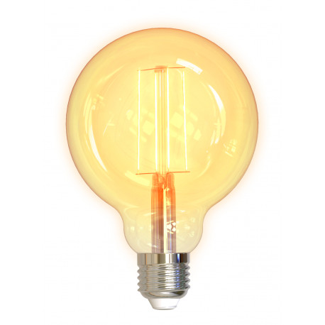 DELTACO SMART HOME LED filament lamp, E27, WiFI 2.4GHz, 5.5W, 470lm, dimmable, 1800K-6500K, 220-240V