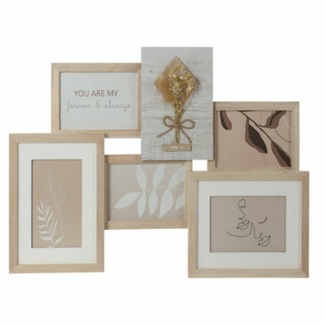 Fotoraam DKD Home Decor 54 x 2,4 x 36,7 cm Kristall Naturaalne Shabby Chic