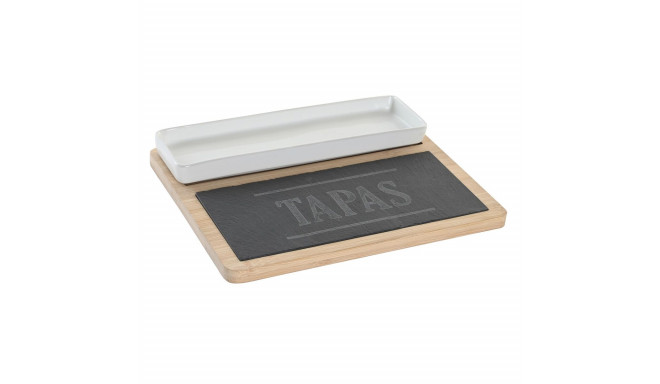 Appetizer Set DKD Home Decor 24 x 7 x 2,5 cm Natural Black Board