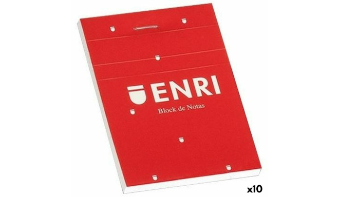 Märkmik ENRI Punane A6 80 Lehed 4 mm (10 Ühikut)