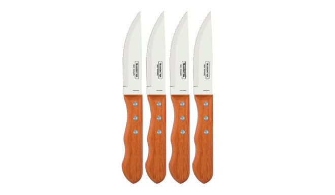 Meat Knife Set Tramontina Dynamic 25 cm Jumbo Wood Stainless steel 4 Units