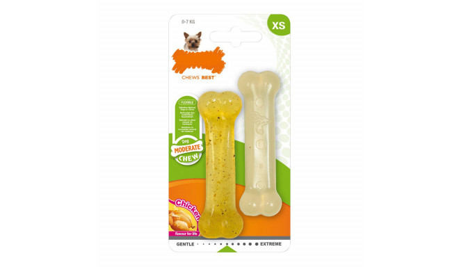 Košļājamā rotaļlieta suņiem Nylabone Moderate Chew Twin Termoplastisks Cālis XS (2 pcs)