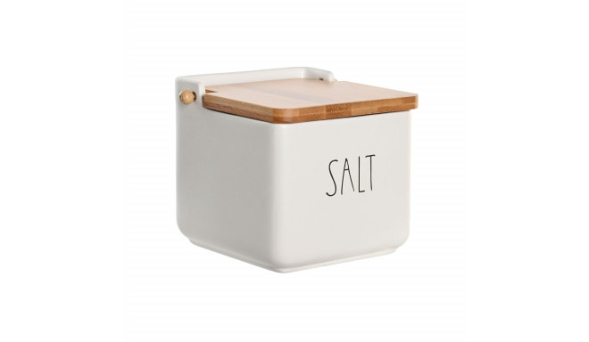 Salt Shaker with Lid DKD Home Decor 11,5 x 11,5 x 11 cm White 750 ml Dolomite