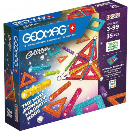 Playset Geomag Glitter (35 Tükid, osad)
