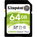 Kingston mälukaart SDXC 64GB Canvas Select Plus UHS-I U3 Class 10