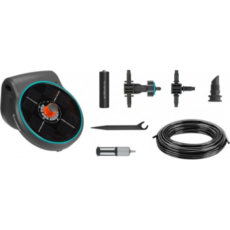 GARDENA Solar Irrigation aquaBloom Set, automatic irrigation system (gray, for up to 20 plants)